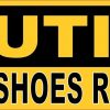 Caution Safety Shoes Required Magnet