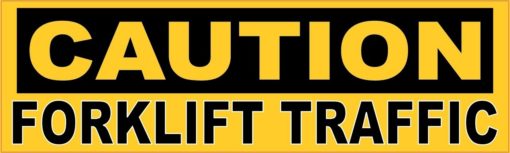 Caution Forklift Traffic Magnet