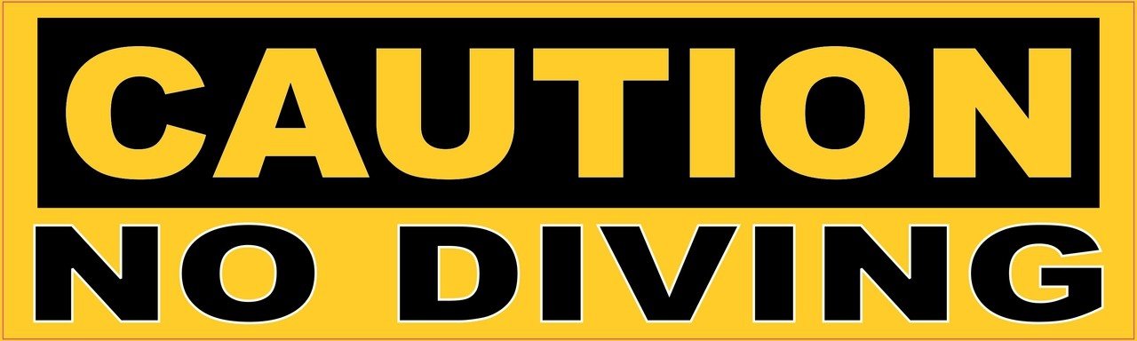 Caution No Diving Magnet