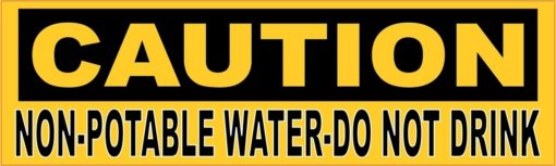 Caution Non-Potable Water Do Not Drink Magnet