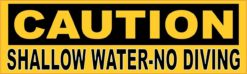 Caution Shallow Water No Diving Magnet