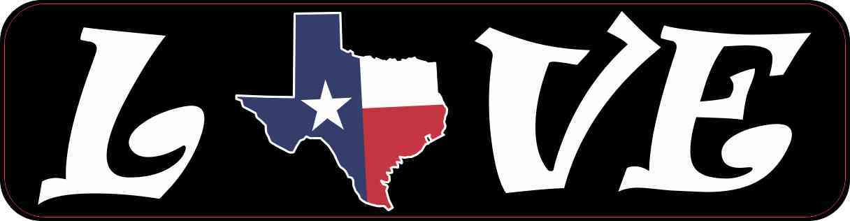 Love Texas Bumper Sticker