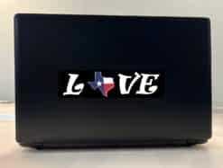 8inx2in Love Texas Bumper Sticker Vinyl Car Window Texan State Flag Decal
