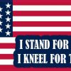 I Stand for the Flag I Kneel for the Cross Sticker