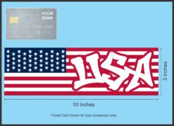 10in x 3in Graffiti USA American Flag Magnet