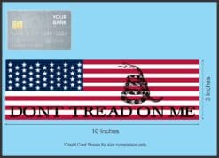10in x 3in American Flag Dont Tread on Me Sticker