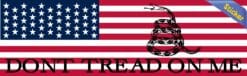 10in x 3in American Flag Dont Tread on Me Sticker