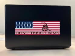 10in x 3in American Flag Dont Tread on Me Sticker