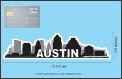 10in x 2.5in Austin Skyline Sticker Vinyl Car Truck Window Bumper Stickers
