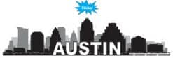 10in x 2.5in Austin Skyline Sticker Vinyl Car Truck Window Bumper Stickers