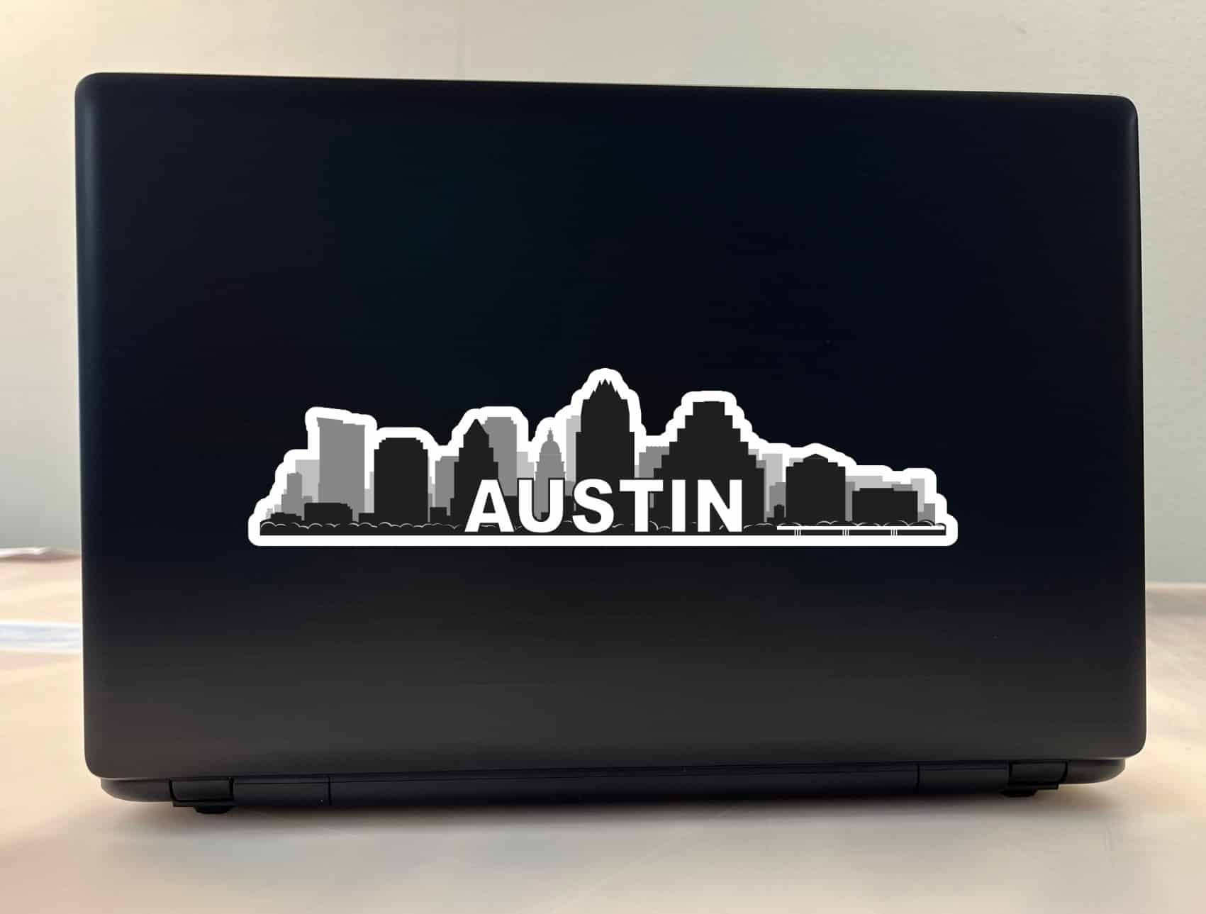 10in x 2.5in Austin Skyline Sticker Vinyl Car Truck Window Bumper Stickers