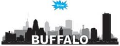 10in x 3in Buffalo Skyline Sticker Vinyl Car Truck Window Bumper Stickers