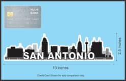 10in x 2.5in San Antonio Skyline Sticker Vinyl Car Window Bumper Stickers