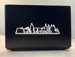 10in x 2.5in San Antonio Skyline Sticker Vinyl Car Window Bumper Stickers