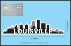 10in x 2.5in Louisville Skyline Sticker Vinyl Car Window Bumper Stickers