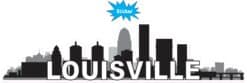 10in x 2.5in Louisville Skyline Sticker Vinyl Car Window Bumper Stickers