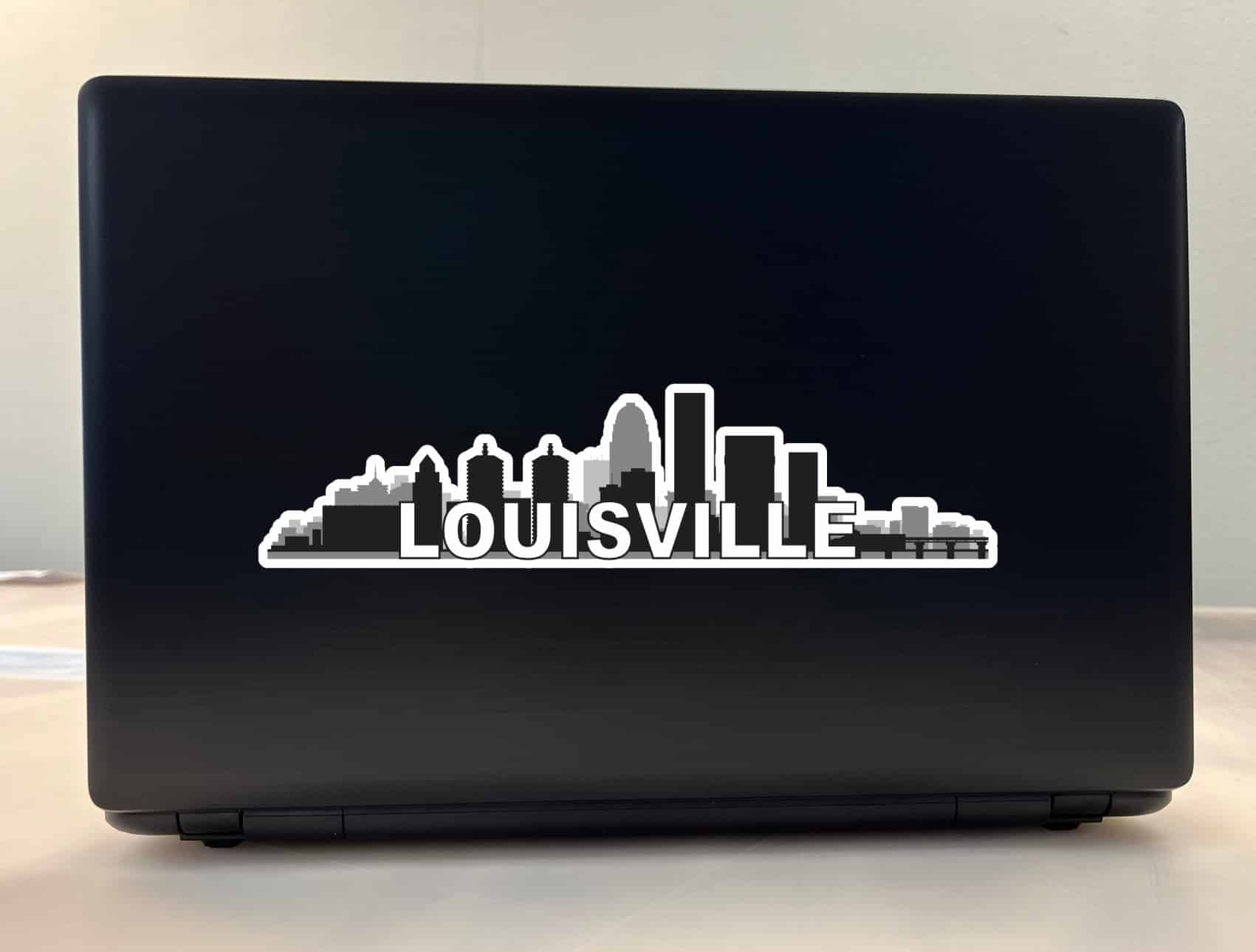 10in x 2.5in Louisville Skyline Sticker Vinyl Car Window Bumper Stickers