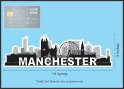 10inx3in Manchester Skyline Sticker Vinyl Car Truck Window Bumper Stickers