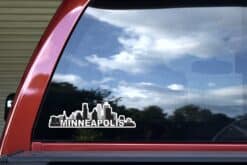 10in x 3in Minneapolis Skyline Sticker Vinyl Car Window Bumper Stickers