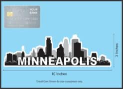 10in x 3in Minneapolis Skyline Sticker Vinyl Car Window Bumper Stickers