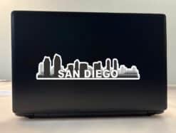 10in x 2.5in San Diego Skyline Sticker Vinyl Car Window Bumper Stickers