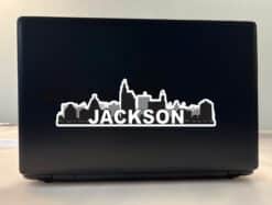 10in x 3in Jackson Skyline Sticker Vinyl Car Window Travel Bumper Stickers