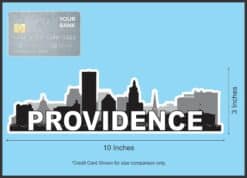 10 x 3 Providence Skyline Sticker Vinyl Car Window Travel Bumper Stickers