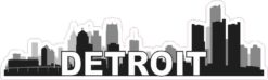 Detroit Skyline Sticker