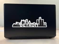 10in x 3in Detroit Skyline Sticker Vinyl Car Window Travel Bumpe