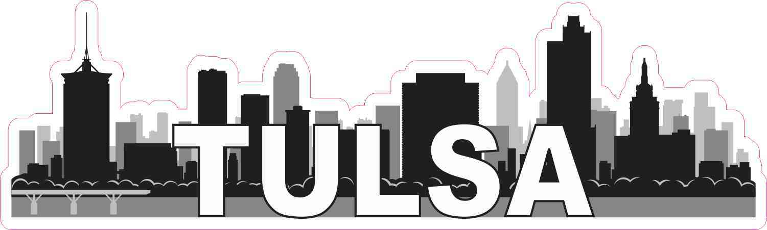 Tulsa Skyline Sticker