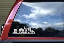 10inx3.5in Oklahoma City Skyline Sticker Vinyl Car Window Bumper Stickers