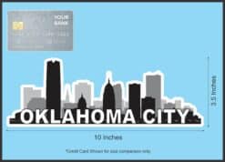 10inx3.5in Oklahoma City Skyline Sticker Vinyl Car Window Bumper Stickers