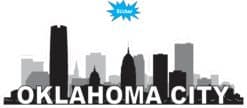 10inx3.5in Oklahoma City Skyline Sticker Vinyl Car Window Bumper Stickers