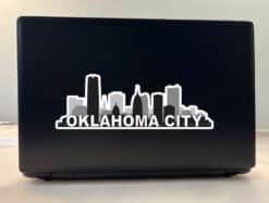 10inx3.5in Oklahoma City Skyline Sticker Vinyl Car Window Bumper Stickers