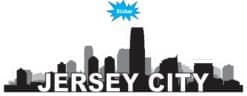 10in x 3in Jersey City Skyline Sticker Vinyl Car Window Bumper Stickers