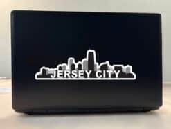 10in x 3in Jersey City Skyline Sticker Vinyl Car Window Bumper Stickers