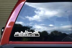 10in x 2.5in Newcastle Skyline Sticker Vinyl Car Window Bumper Stickers