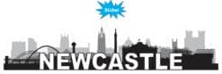 10in x 2.5in Newcastle Skyline Sticker Vinyl Car Window Bumper Stickers