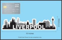 10in x 2.5in Liverpool Skyline Sticker Vinyl Car Window Bumper Stickers