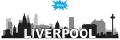 10in x 2.5in Liverpool Skyline Sticker Vinyl Car Window Bumper Stickers