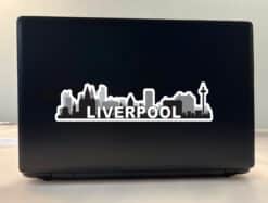 10in x 2.5in Liverpool Skyline Sticker Vinyl Car Window Bumper Stickers