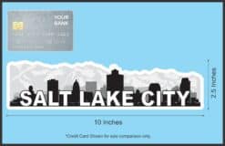 10inx2.5in Salt Lake City Skyline Sticker Vinyl Car Window Bumper Stickers