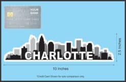10in x 2.5in Charlotte Skyline Sticker