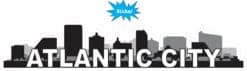 10in x 2in Atlantic City Skyline Sticker