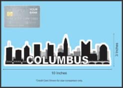 10in x 3in Columbus Skyline Sticker