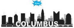 10in x 3in Columbus Skyline Sticker