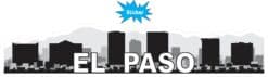 10in x 2in El Paso Skyline Sticker