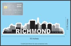 10in x 2.5in Richmond Skyline Sticker