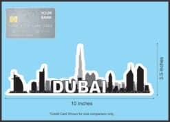 10in x 3.5in Dubai Skyline Sticker