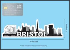 10in x 3in Bristol Skyline Sticker
